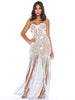 Image of IamtheOne White Lace Fringe Gala Dress