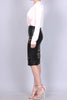 Image of Distressed Liquid Leather Skirt